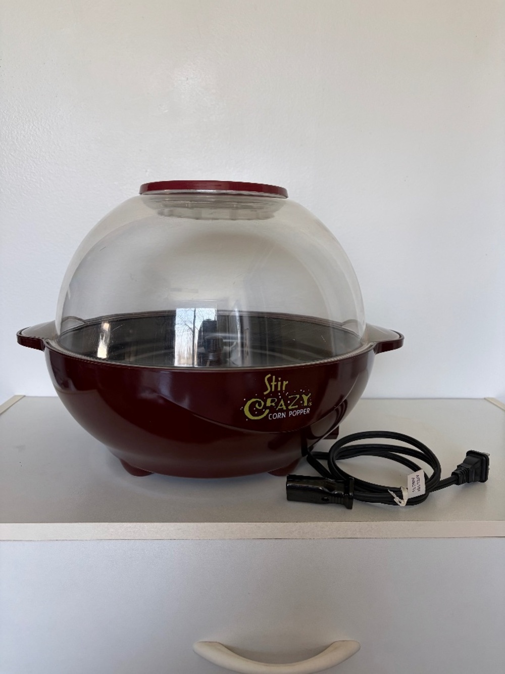 West Bend STIR CRAZY Popcorn Corn Popper 6 QT Maroon PC17583